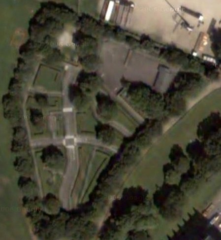 Google Map kort - sådan ser banen ud fra oven